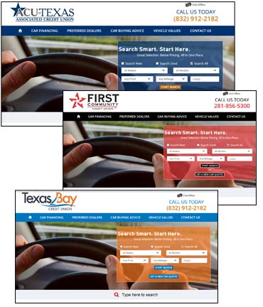 screenchot of branded website